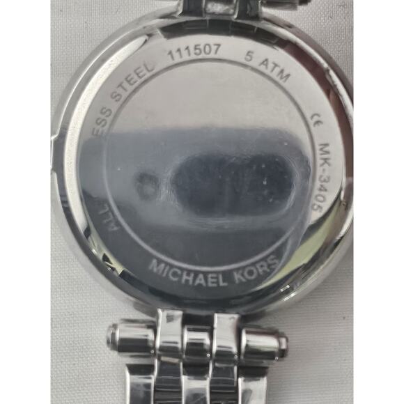 Ladies Michael Kors Women's MK3405 Darci Pave Bezel Watch New Battery Runs - Picture 6 of 14